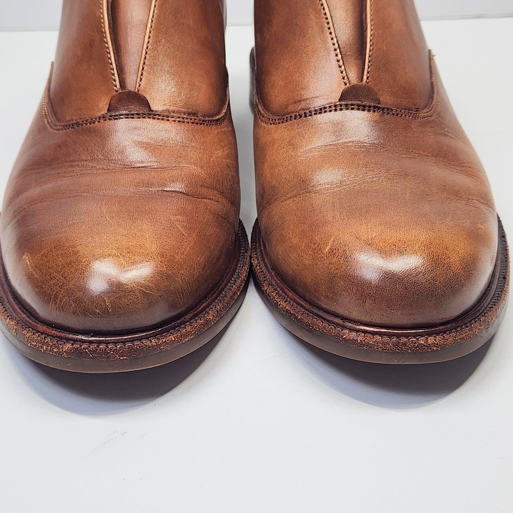 FRYE Slip On Leather Loafers Oxfords Shoes Womens 9.5 M Cognac Brown - Picture 6 of 16